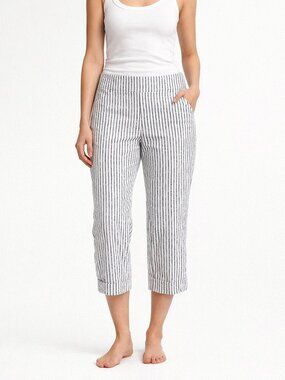 Charlie B. striped pull-on cropped pants Size 14